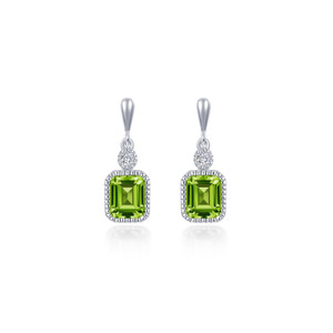 Lafonn August Birthstone Earrings bonded in Platinum